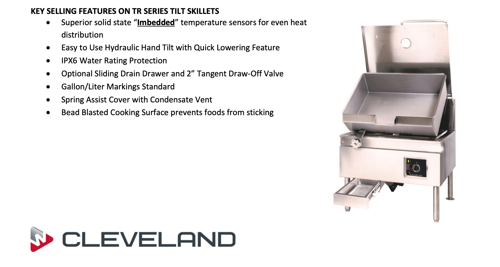 Superior Control in Tilt Skillets from Cleveland